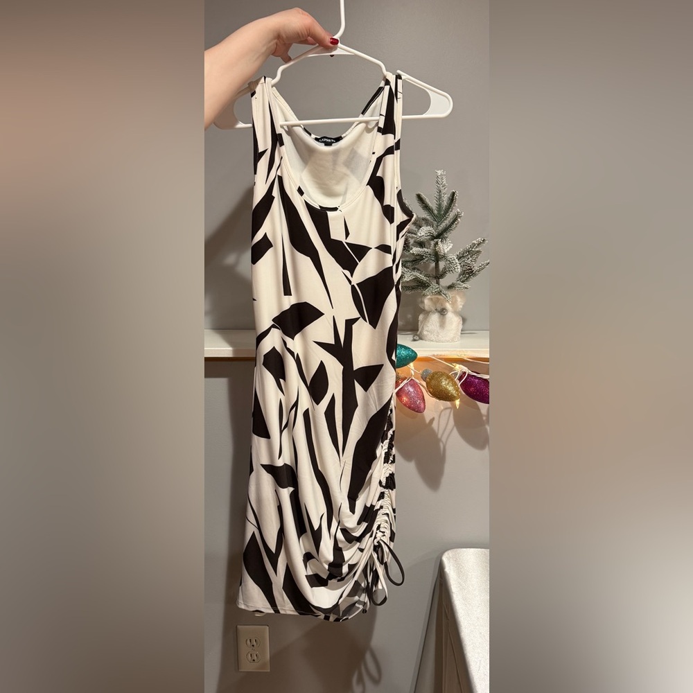 Express Monochrome Asymmetrical Dress